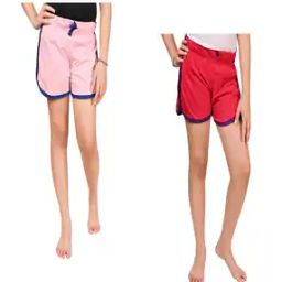 Girls Pack of 2 Shorts with Elasticated Drawstring Waist-picture-48