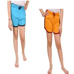 Girls Pack of 2 Shorts with Elasticated Drawstring Waist-picture-25