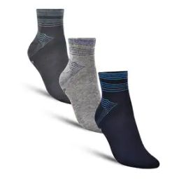 Pack of 3 Striped Ankle-Length Socks-image-45