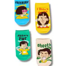 thela gaadi Women Pack of 4 Ankle-Length Socks-picture-3