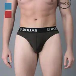 Pack of 3 Men Shuffle Intellisoft Cotton Spandex Solid Brief-image-63
