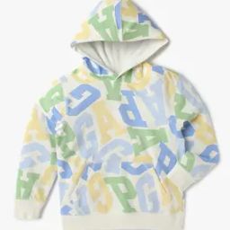 Multi Logo Print Hoodie with Pockets-11