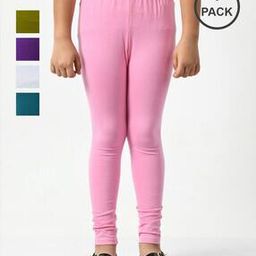 Girls Basic Leggings Pack Of 5-image-5
