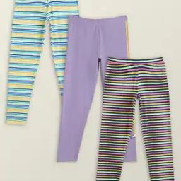 Pack of 3 Striped Leggings-image-55