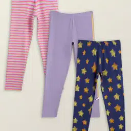 Pack of 3 Striped Leggings-image-56
