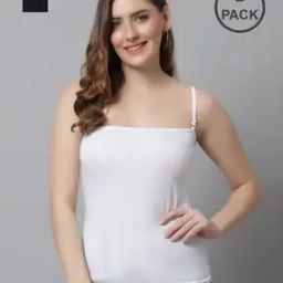 Women Rib Cotton Pack of 2 Camisole-23