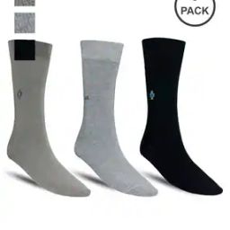Men Pack of 3 Logo Print Mid-Calf Length Socks-image-36