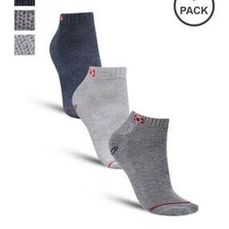 Men Pack of 3 Logo Print Ankle-Length Socks-image-59
