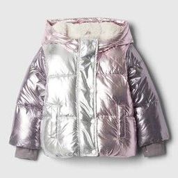 Girls Quilted Puffer Jacket with Insert Pockets-7
