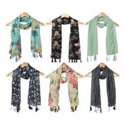 Pack of 6 Women Floral Print Scarves-image-91