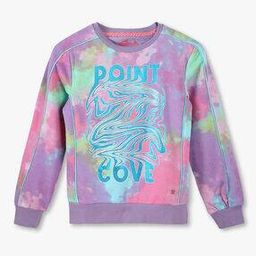 Girls Printed Regular Fit Crew-Neck Sweatshirt-49
