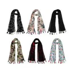 Pack of 6 Women Floral Print Scarves-image-74