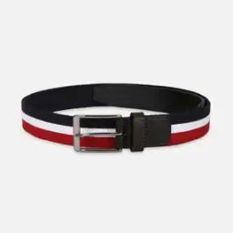 Men Striped Genuine Leather Belt-image-56