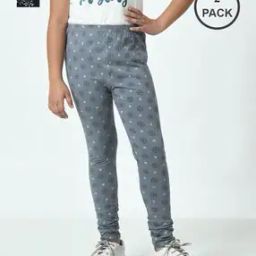 Girls Pack of 2 Floral Print Leggings-image-80