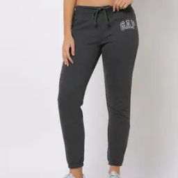Logo Embroidered Joggers with Drawstring Waist-image-91
