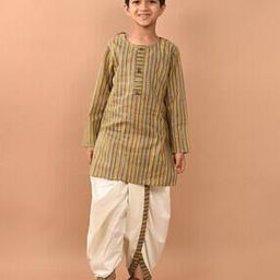 Striped Kurta Dhoti Set-image-37