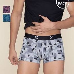 Pack of 3 Geometric Printed Trunks-picture-13