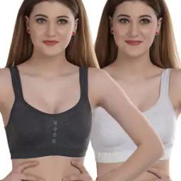 Women Pack of 2 Slip-On Sports Bras-image-43