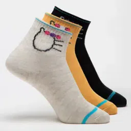 Pack of 3 Striped Ankle-Length Socks-picture-29
