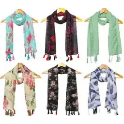 Pack of 6 Women Printed Scarf-image-81