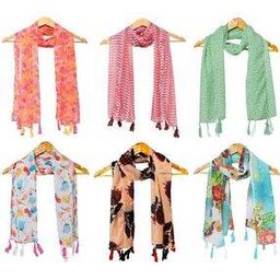 Pack of 6 Women Floral Print Scarves-image-96