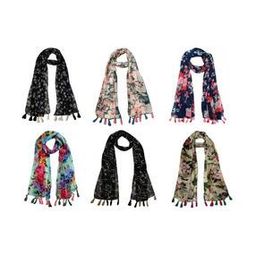 Pack of 6 Women Floral Print Scarves-image-96