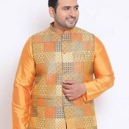 Men Self-design Nehru jacket-24