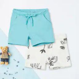 Boys Pack of 2 Mid Rise Cotton Shorts-image-89