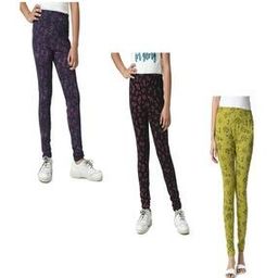 pixie n prince Girls Pack of 3 Floral Print Leggings-picture-7