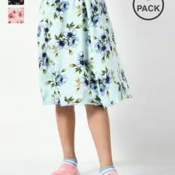 Girls Pack of 3 Printed Skirts-picture-17