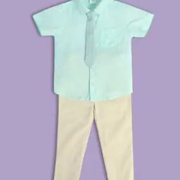 Boys Cotton Shirt with Pants & Tie Set-image-64