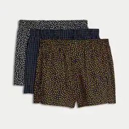 Men Pack of 3 Printed Cotton Boxers-image-23