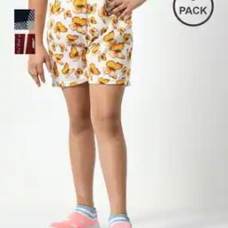  Girls Regular Fit High Rise Printed Shorts-image-7