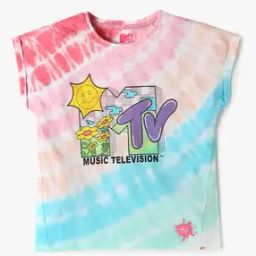 Girls MTV Print Slim Fit Round-Neck T-Shirt-image-61