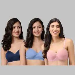 Pack of 3 Non-Wired Full-Coverage T-Shirt Bras-picture-28