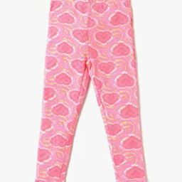 Girls Heart Tie & Dye Leggings-image-2