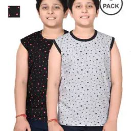 Boys Pack of 2 Stars Print Regular Fit T-Shirt-image-21
