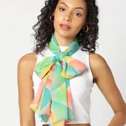 Women Geometric Print Scarf-image-82