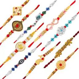 CO1000414 Pack of 10 Embellished Rakhis-image-27