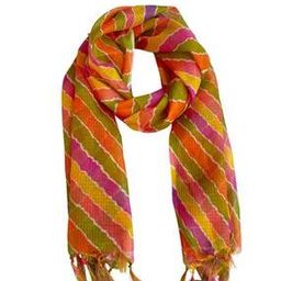 Women Striped Dupatta with Tassels-image-74