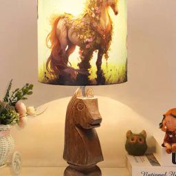 homesake Chess Table Lamp with Wood Base image 1