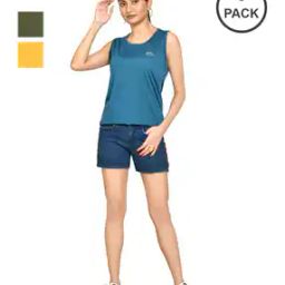 Women Pack of 3 Round-Neck Sleeveless Vests-image-105