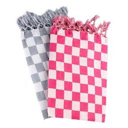 Cheked Cotton Twin Plus Bath Towel-63