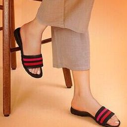 Striped Slip-On Slides-2