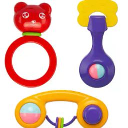 opina Set of 2 Colourblock Circular-Shaped Rattles image 1