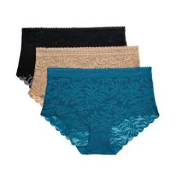 Pack of 3 Lace Briefs with Elasticated Waistband-image-42