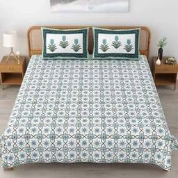 Hand Printed Jaipuri King Bedsheet-image-30