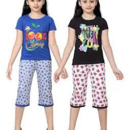Pack of 2 Printed T-Shirts & Capris Set-image-12