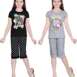 Pack of 2 Printed T-Shirts & Capris Set-image-9