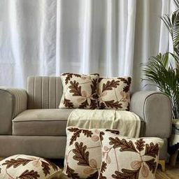 Set of 5 Embroidered Cushion Covers with Stitch Detail-image-27